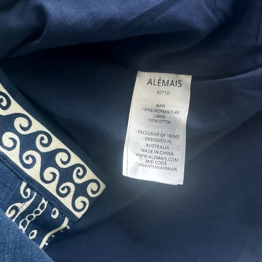 Alemais Oceane Blue and White Mini Dress - Picture 11 of 11